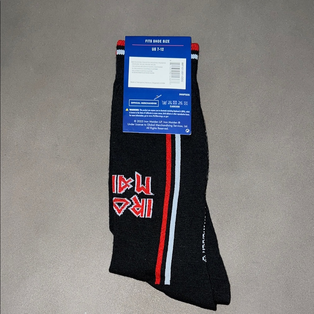 NWT Iron Maiden Black Socks - Picture 2 of 3
